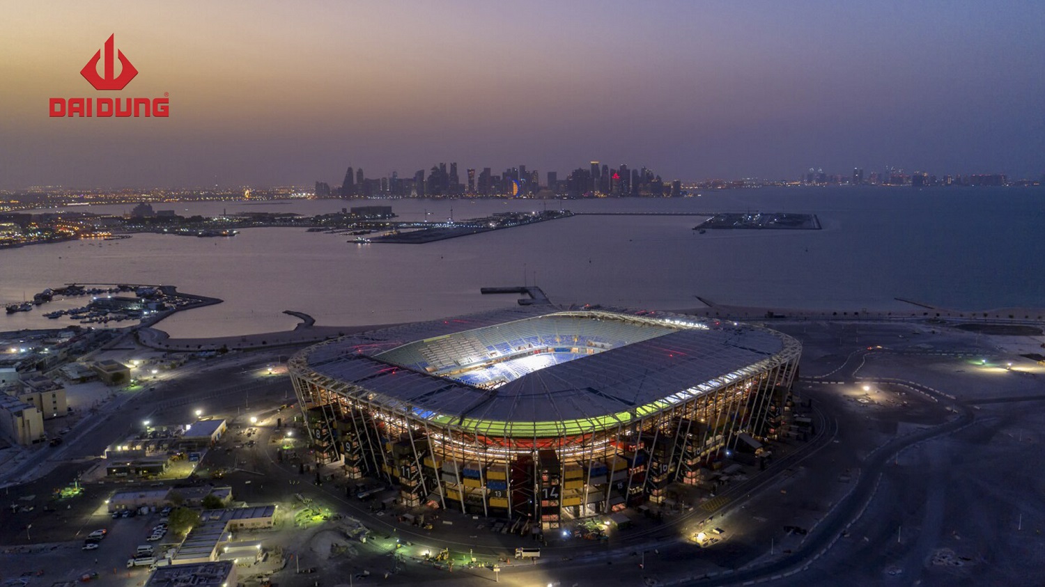Sân vận động 974 – Ras Abu Aboud (Qatar) có thể tháo lắp di động và tái sử dụng